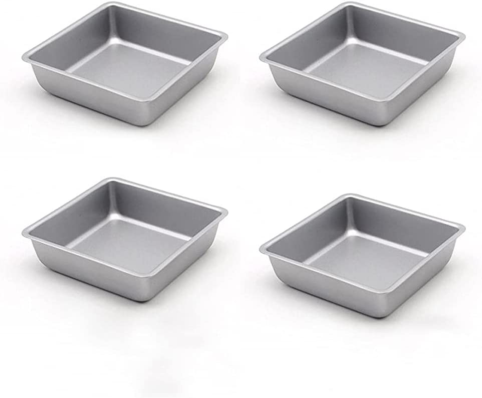 Flunyina Inches Non-Stick Square Cake Pans Set of Carbon Steel