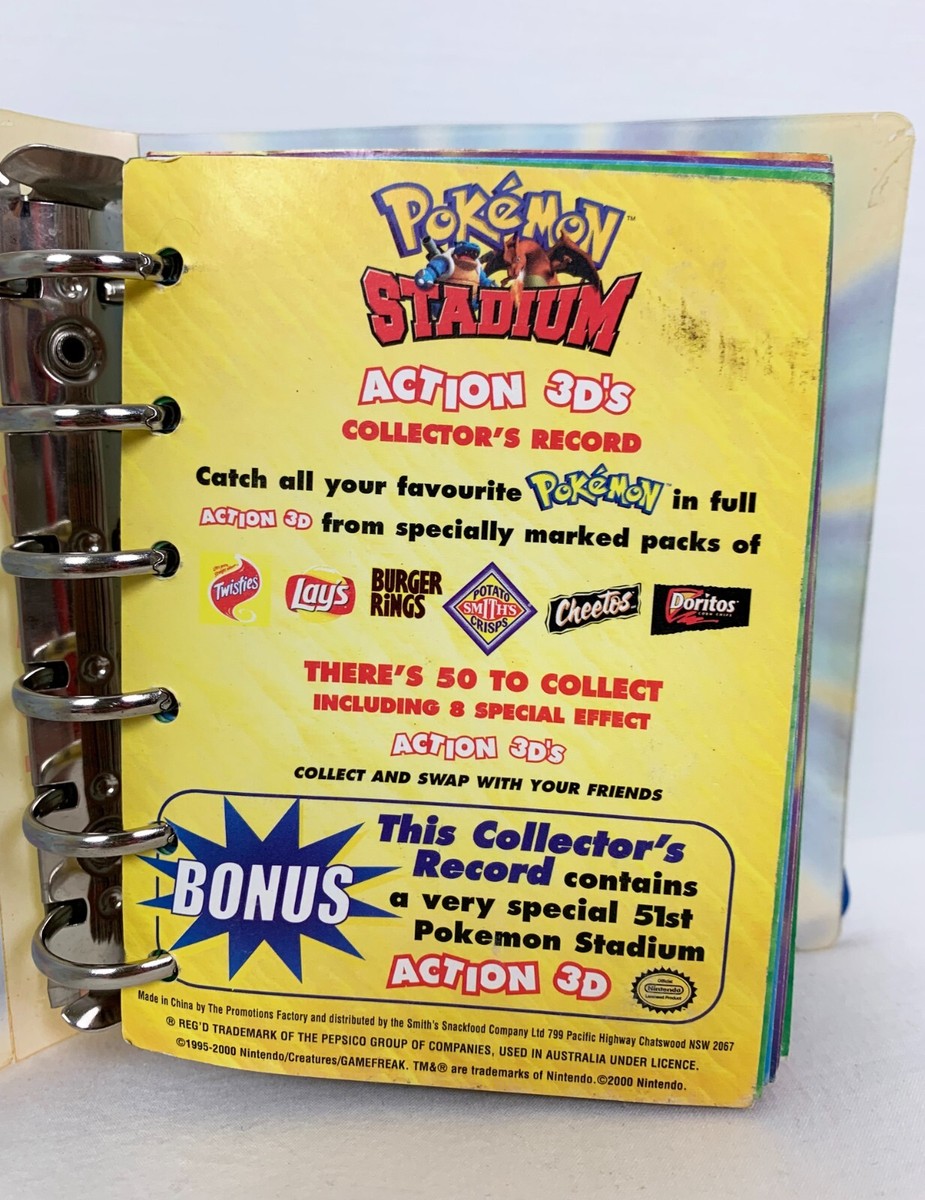 Vintage Pokemon Stadium Action 3D's Collector's Record & 3D Cards - INCOMPLETE Vintage Pokemon Stadium Action 3D's Collector's Record & 3D Cards - INCOMPLETE
