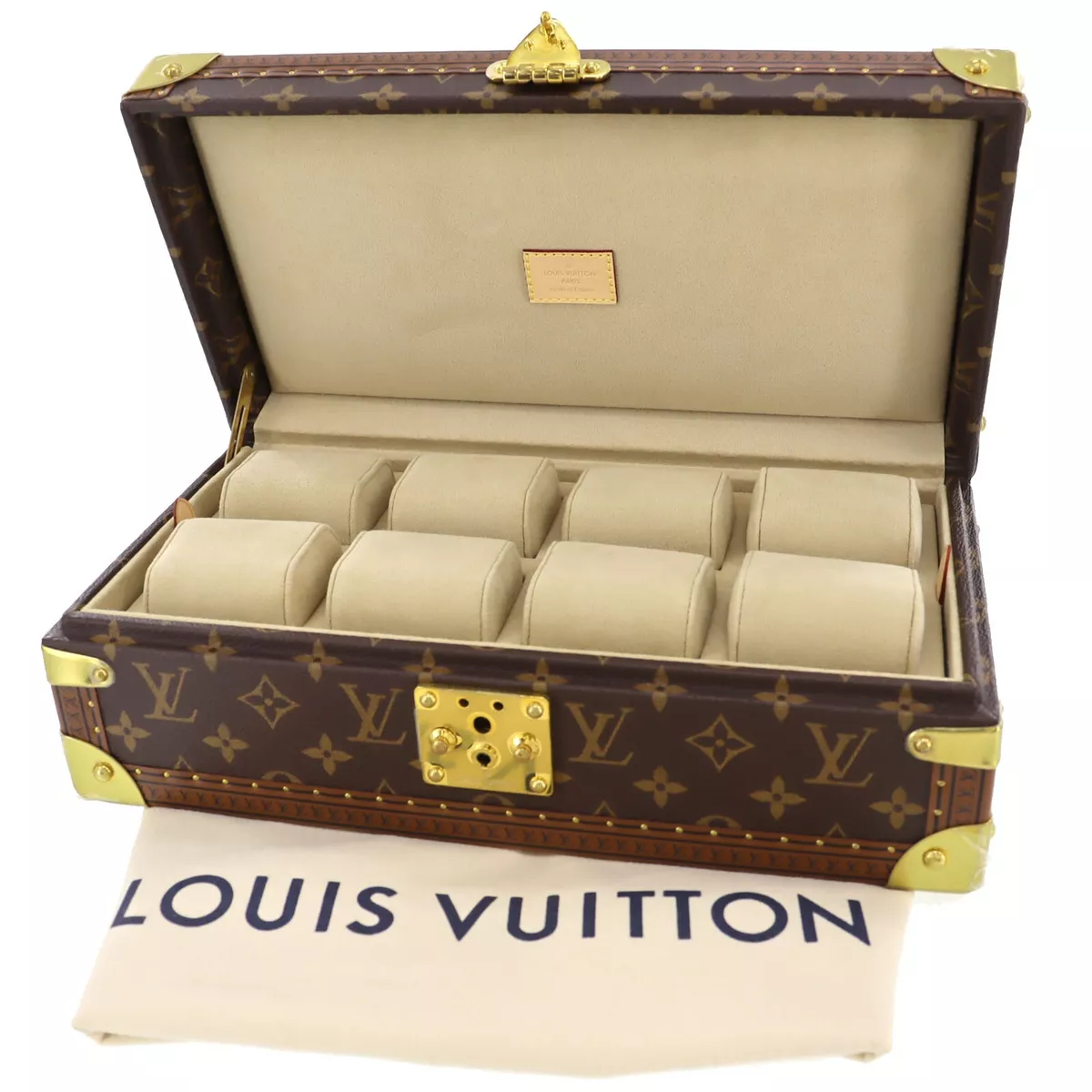 Vintage watch case with monogram pattern by Louis Vuitton, France