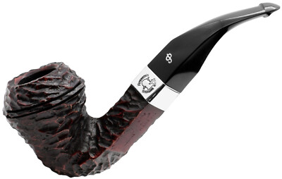 Peterson Sherlock Holmes rustikales Finish ''''Hansom'''' Sterlingsilber montiertes Rohr