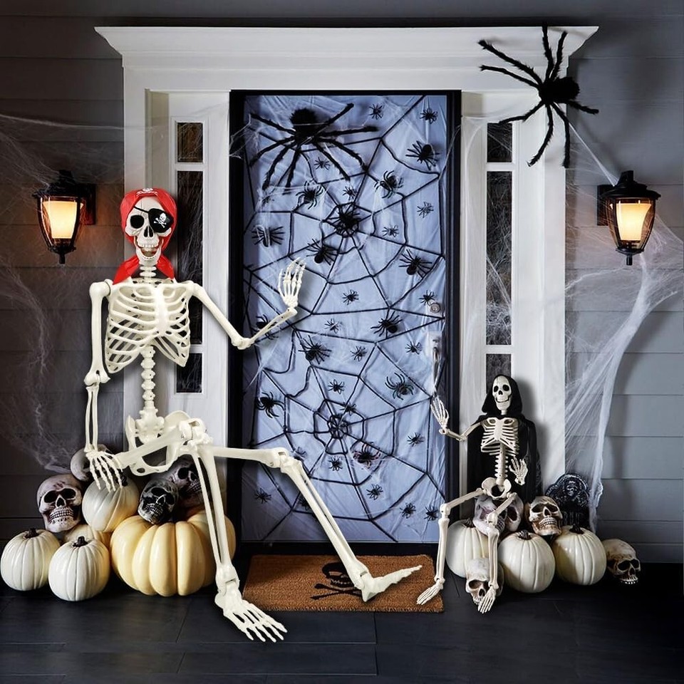 Halloween Life Size Human Skeleton,Halloween Full Body Posable Human Skeleton eBay