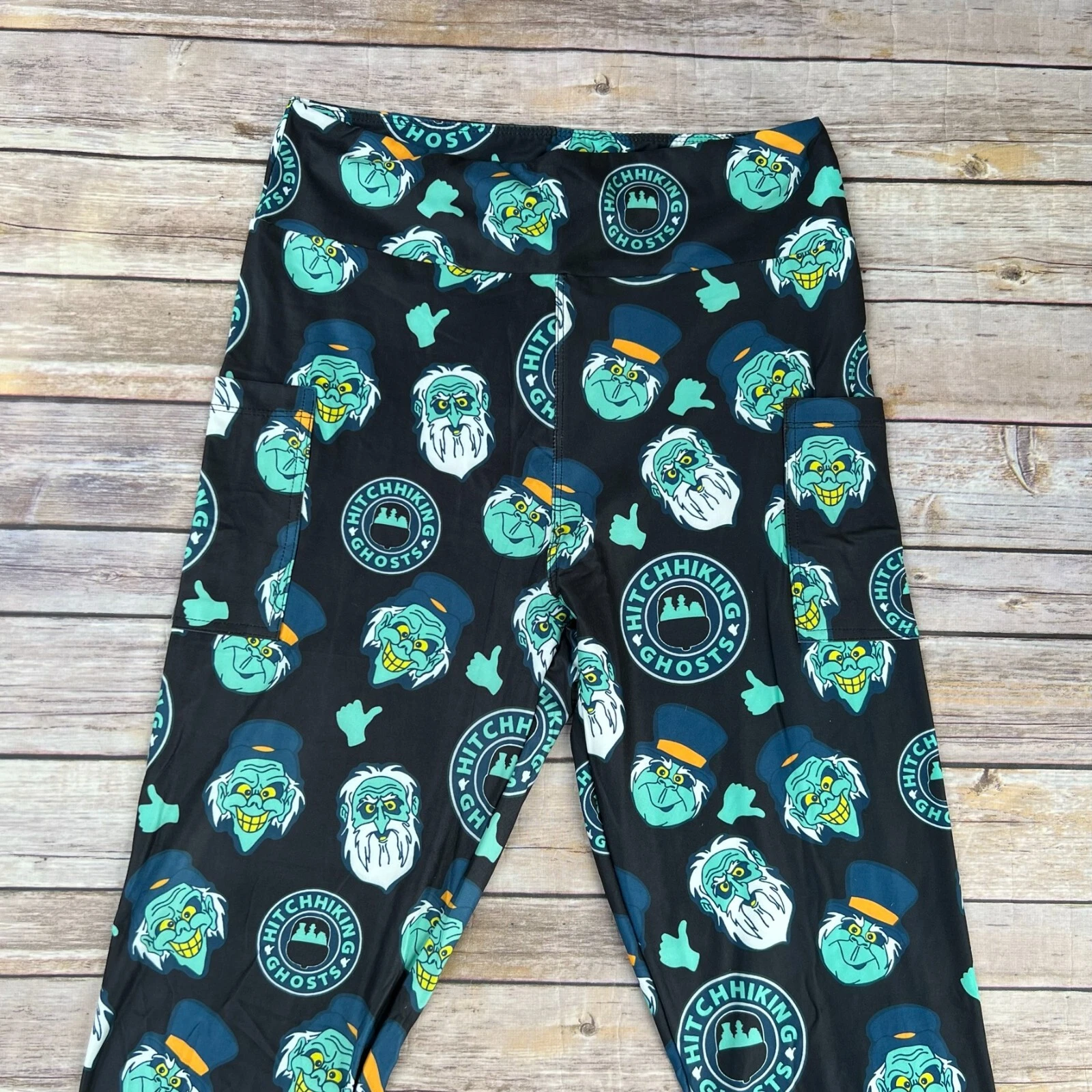 Haunted Mansion Hitchhiking Ghosts Halloween Women's Leggings