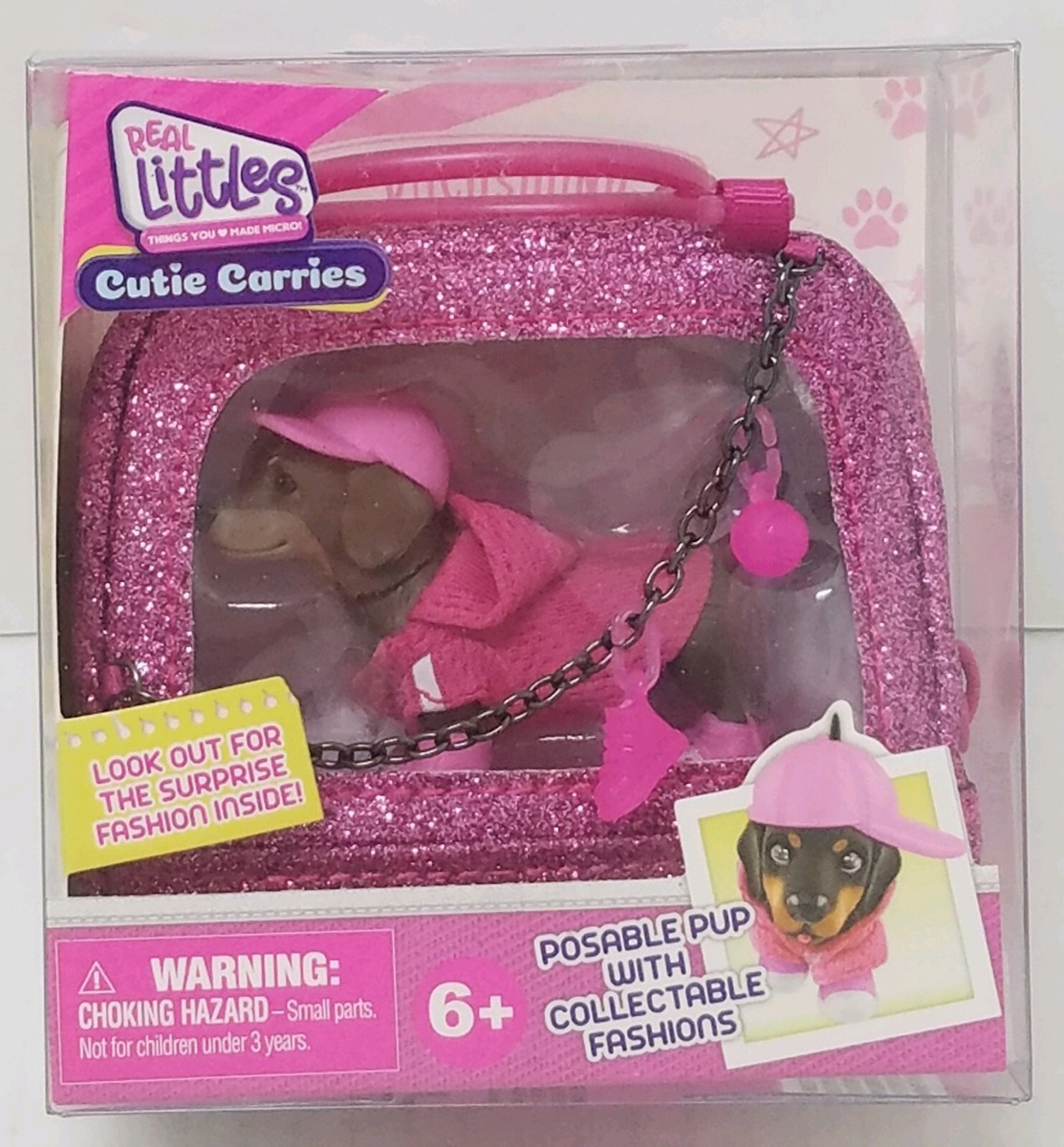 Real Littles - 3 Collectible Micro Puppy Carriers With 3 Micro Puppies And 15 Micro Working Surprises Inside