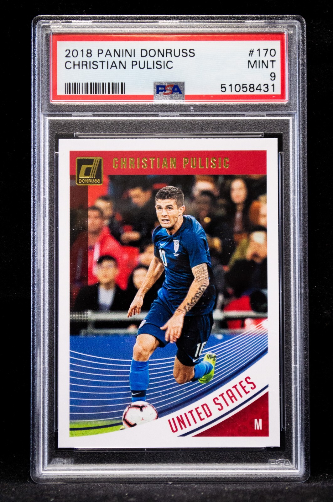 2018 Panini Donruss Christian Pulisic #170 PSA 9 United States