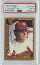2001 Topps Tony LaRussa HOF Signed Card PSA DNA COA Autograph Cardinals