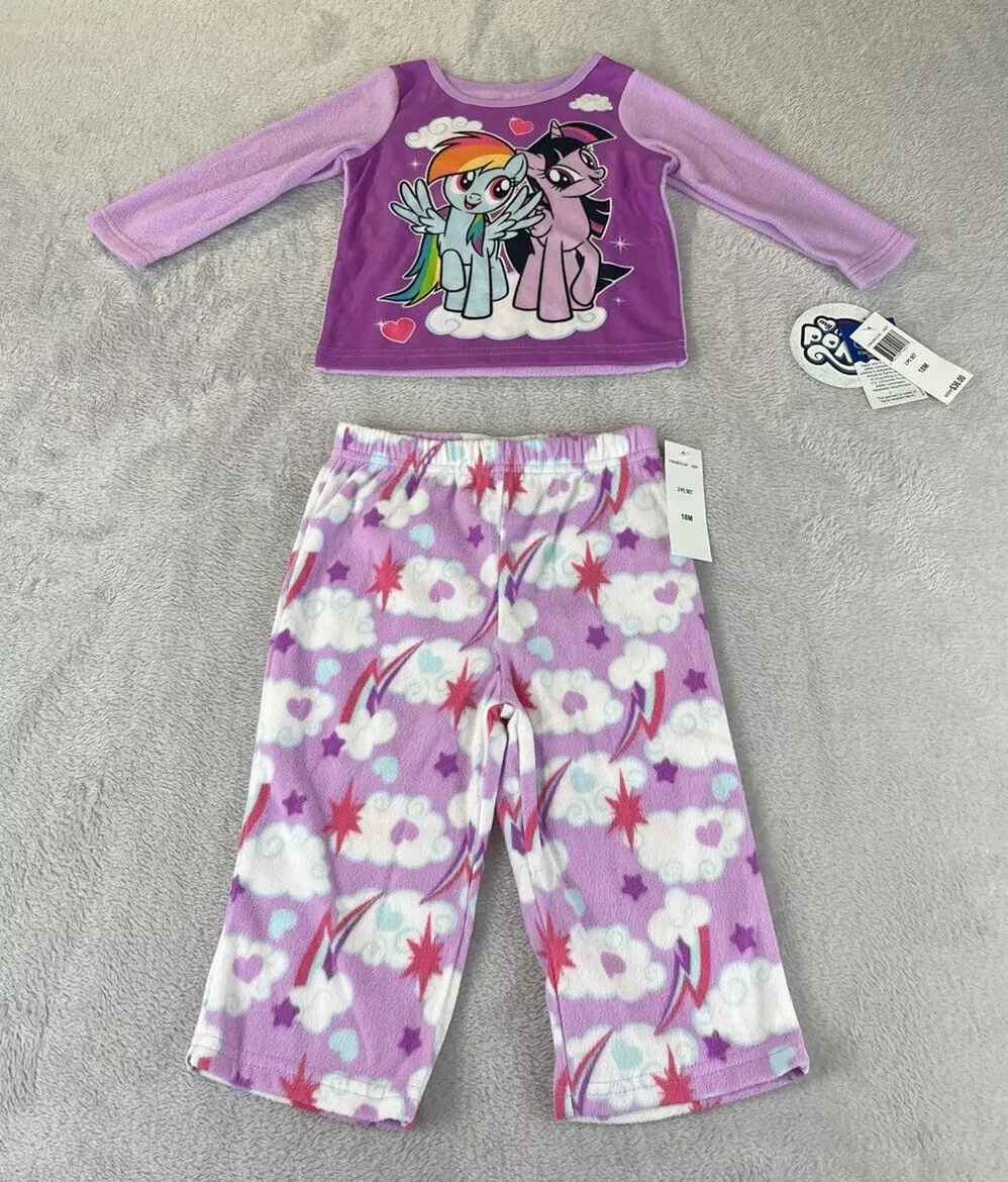 My Little Pony Baby Girls 2 Piece Pajama Set Twilight Pinkie Pie Size 18M