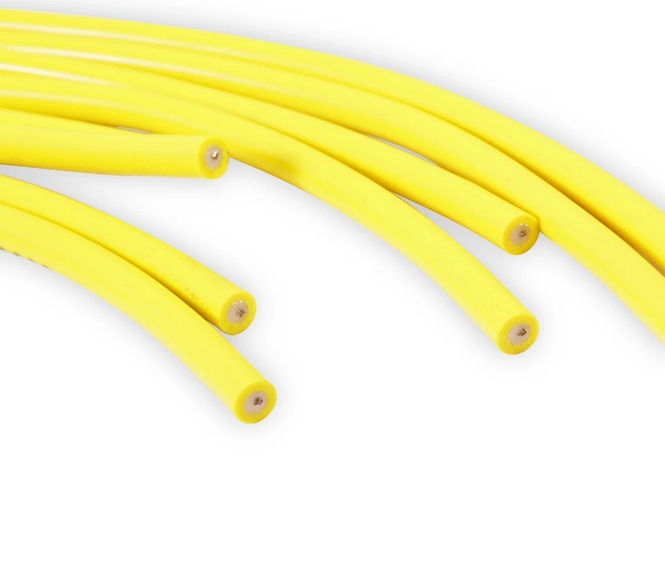 Juego de cables de bujías Accel 4038 - 8 mm - amarillo con botas rectas naranjas Foto 4 de 4