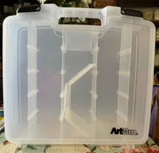 Artbin Quick View Deep Base Carrying Case - 15 x 14.5 x 3.25 Translucent