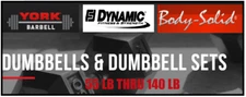 * PROFESSIONAL/COMMERCIAL/GYM GRADE * 50 Lb  - 130 Lb Rubber Hex Dumbbells