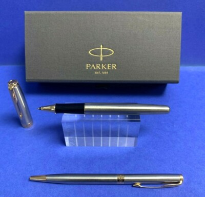 Parker Sonnet Edelstahl Tintenroller, Kugelschreiber Slim G.C. NEU !
