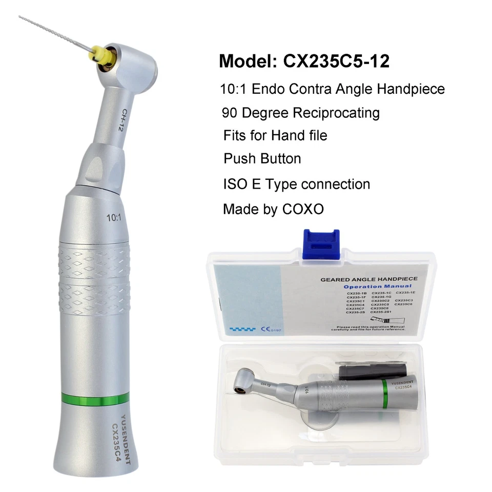 COXO Dental Endo Handpiece 6:1 8:1 10:1 Contra Angle Endodontic NSK Dentsply M4 - Image 2 of 4