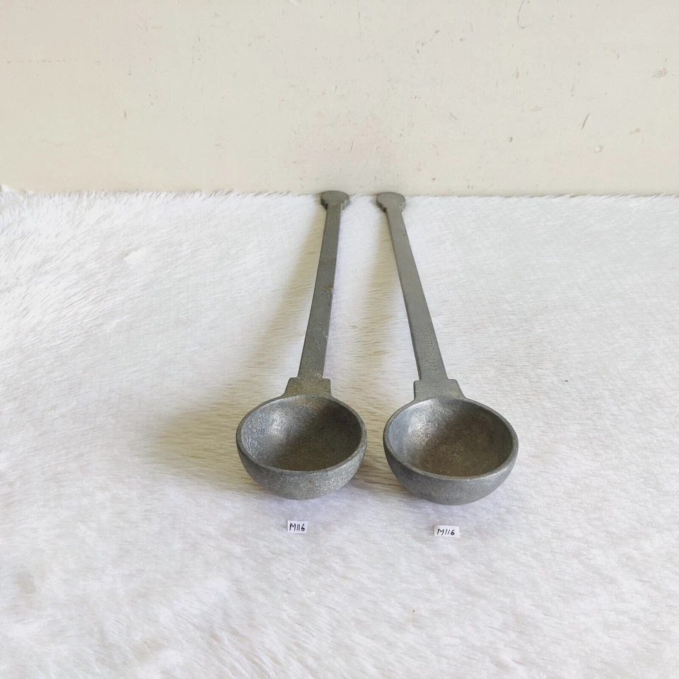 Vintage Mano Elaborato Metallo Mestolo Utensile da Cucina Decorate Collezione - Immagine 2 di 4
