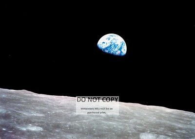 *5X7* NASA PHOTO - EARTH RISE FROM APOLLO 8 ASTRONAUT BILL ANDERS (AB-137)