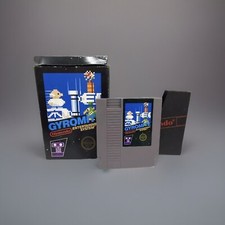 NES Gyromite Complete In Box Nintendo Unpunched Hang Tab CIB BLACK BOX Non Rev-A