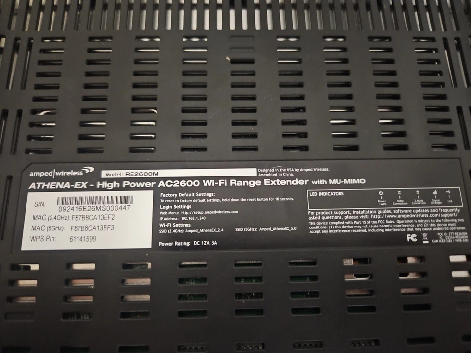 Athena-EX High Power AC2600 Wi-Fi Range Extender with MU-MIMO Amped W/power - Image 3 of 3