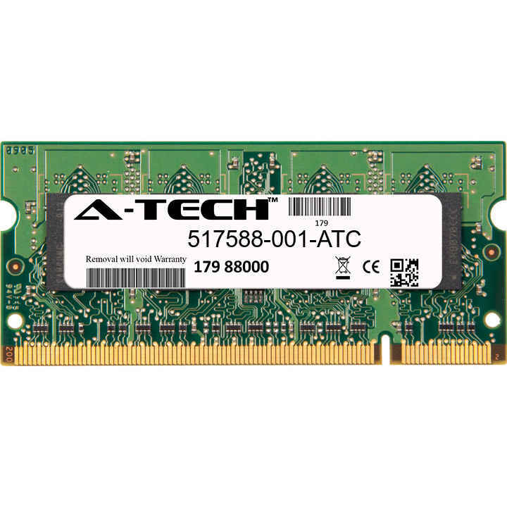 4GB DDR2 800MHz PC2-6400 SODIMM Replacement for HP 517588-001