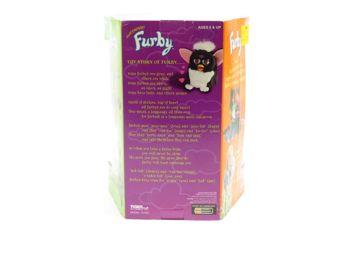 Tiger C276A/0889B Vintage 1998 Furby Model 70-800 Black/White NIB