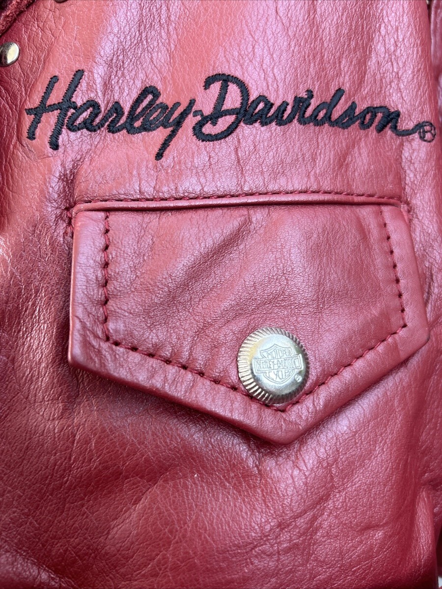 Harley Davidson Red Leather Jacket Women Size M EUC | eBay Harley Davidson Red Leather Jacket Women Size M EUC | eBay