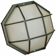 LANTERNA A MURO SIVIGLIA NERA PLAFONIERA 258X258X130mm ATTACCO E27 IN ALLUMINIO