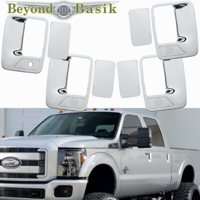 1999-2014 2015 2016 FORD F250-F550 Crew Cab CHROME Door Handle COVERS W/O PSKH