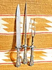 BEAUTIFUL SCARC STERLING SILVER GORHAM " BUTTERCUP " 3 PIECE CARVING SET w STEEL