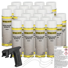 24xBREHMA Hohlraumversiegelung Hohlraumschutz Spray 500ml braun Wachs Sonde+Grif