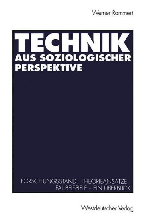 Thumbnail - Technik Aus Soziologischer Perspektive Werner Rammert Taschenbuch
