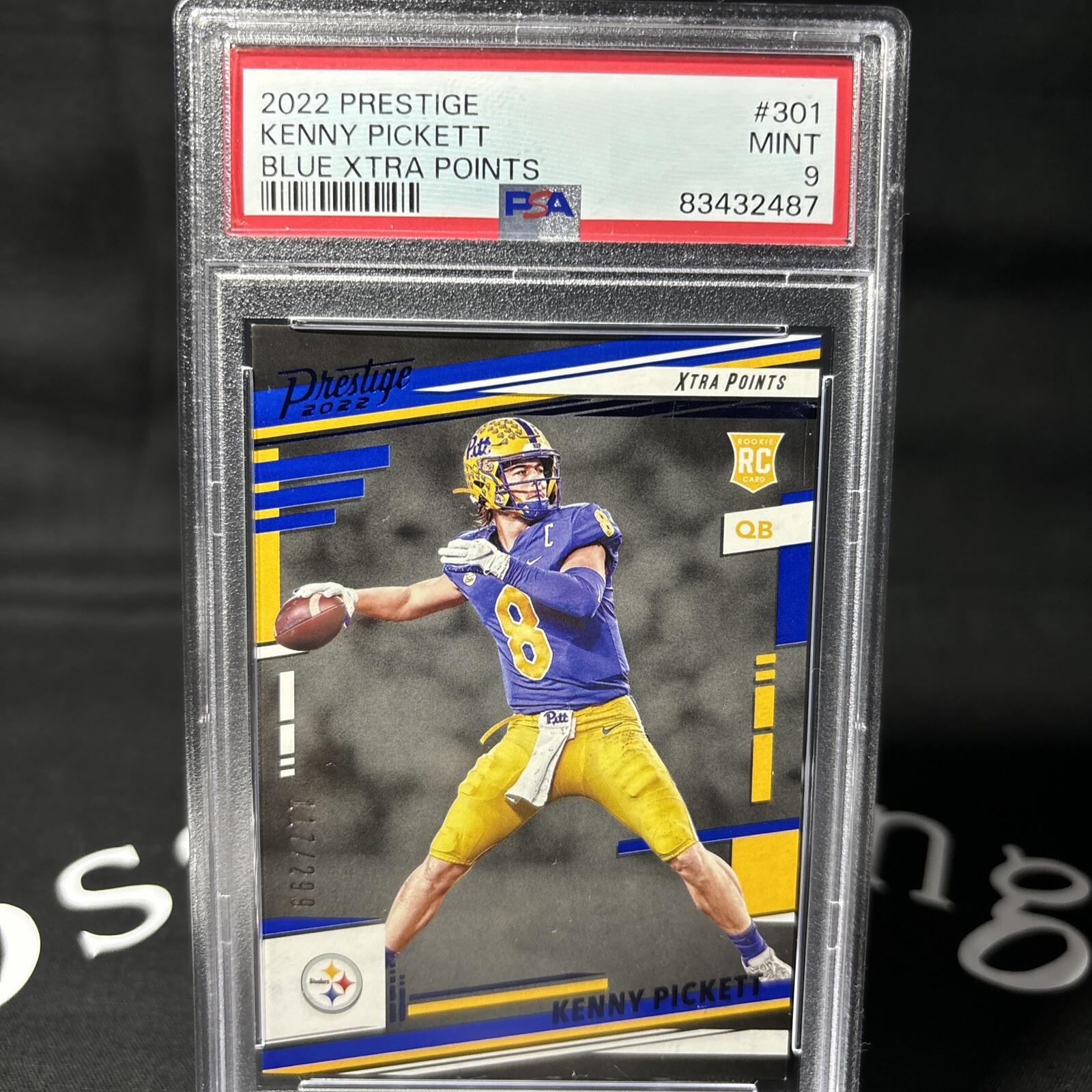 2022 Panini Prestige - Rookies Xtra Points Blue #301 Kenny Pickett /299 (RC)