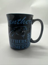 Boelter Brands NFL 14oz Ceramic Relief Sculpted Coffee Mug Carolina Panthers