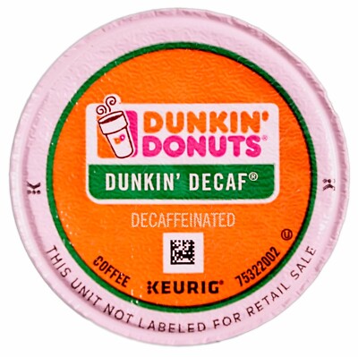 Dunkin Donuts Decaf Coffee Medium Roast Decaffeinated Arabica, Keurig K Cup Pods