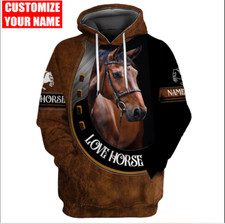 Personalized Name Love Horse Un 3D HOODIE Mother Day Gift All Over Print Us Size