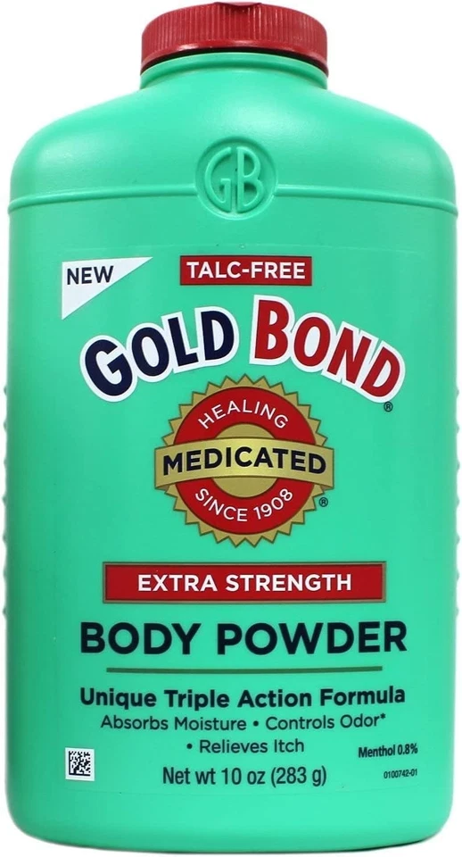 Polvo corporal Gold Bond medicado fuerza extra - 10 oz, paquete de 6, sin talco Foto 2 de 3