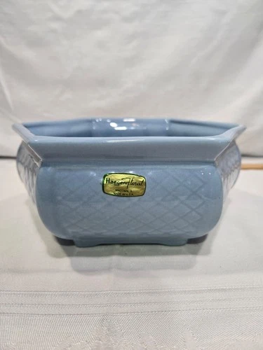 Vintage Haeger Floral Planter Blue 8"x4" USA