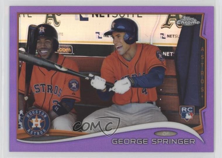 2014 Topps Chrome Retail Purple Refractor George Springer #138 7xr