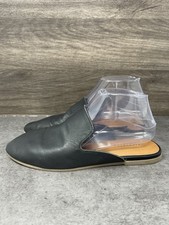 Lucky Brand Mule Slip On Shoes Womens Size 8 Black Leather Casual Loafer