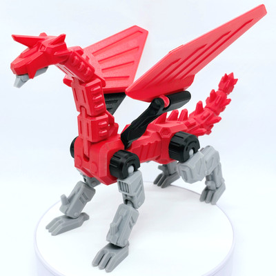 Cyber Dragon | Robot Mech Action Figure | 3D Printed Articulated Animal Toy