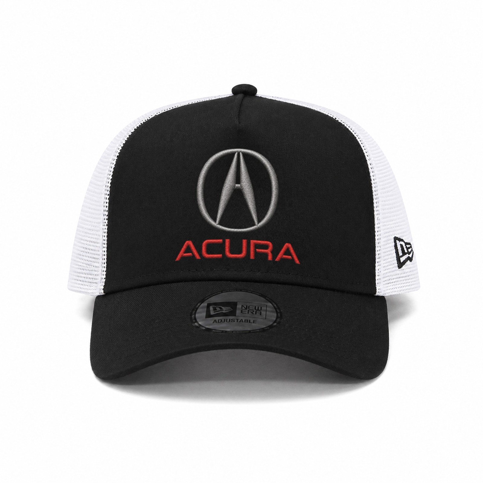 Acura Embroidered 9FIFTY Trucker Hat Black White Mesh Snapback Cap
