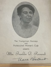 Presidential memorabilia: Eleanor Roosevelt Autograph With COA