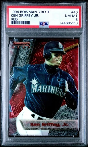 1994 Bowman's Best Ken Griffey Jr Red #40 PSA 8 NM-MT