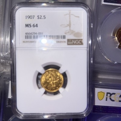 1907 P $2.50 Gold Liberty Head Quarter Eagle NGC MS-64 | eBay