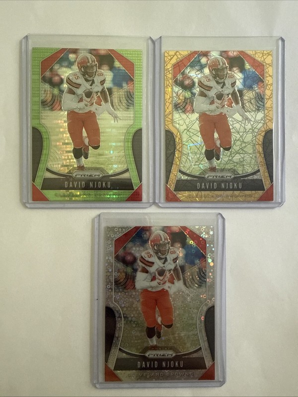 2019 Panini Prizm David Njoku 3 Card Lot 