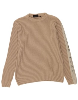 Southern Herren Grafik Rundhals Pullover Sweater Medium Beige Colourblock DR07