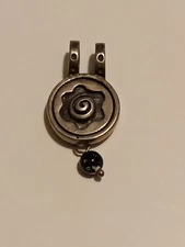 BOMA 925 Sterling Silver Vintage Floral Spiral Bead Charm Pendant 