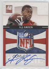 2011 Donruss Elite Rookies NFL Logo Signatures AJ Green #1 Auto Shield h3a