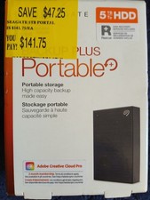 NEW SEAGATE Backup Plus Portable+ 5TB Portable HDD Storage SRD0VN3