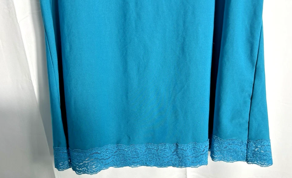 Camiseta sin mangas vintage Avenue camisola 18/20 encaje verde azulado elástico hada grunge Y2K Foto 3 de 4