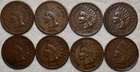 8x VF-XF Indian Head Cent, 1880, 1881, 1884, 1885, 1886, 1888, 1900, & 1901