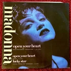 MADONNA OPEN YOUR HEART 12" UK RECORD LYRICS COVER PROMO MIX VINYL TRUE BLUE LP