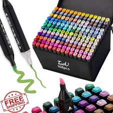 168 Colours Marker Pens Set Graphic Drawing Painting Alcohol Art Dual Tip Sketch
