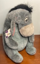 The Disney Store Eeyore Large 15  Seated Stuffed Animal Vintage Plush EUC, Tag 